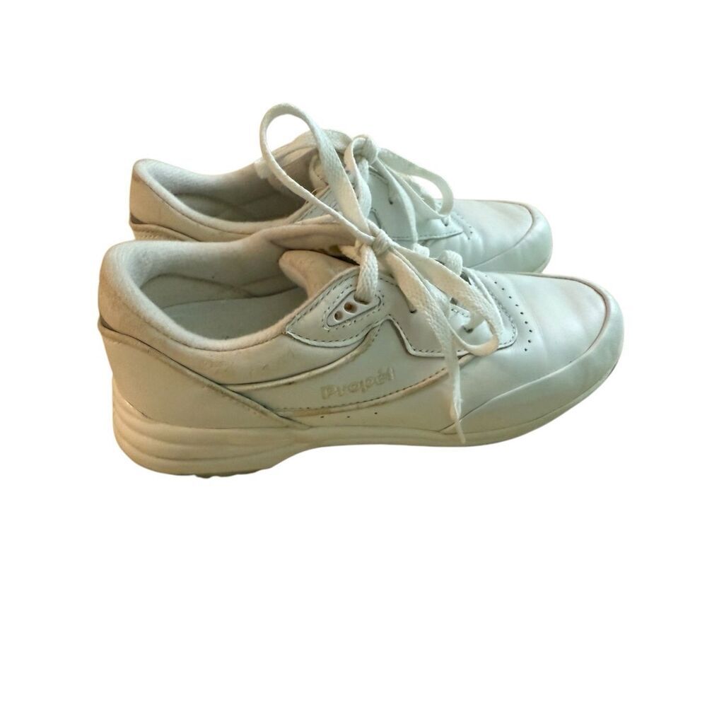 Propet Washable Walkers‎ White Leather Shock Absorber Sneakers Women Sz 8